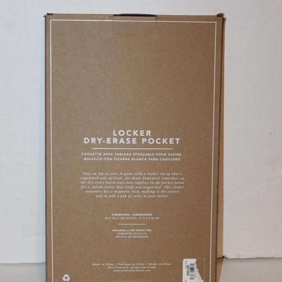 Pottery Barn Teen Accessories Pottery Barn Locker Dry Erase Pocket